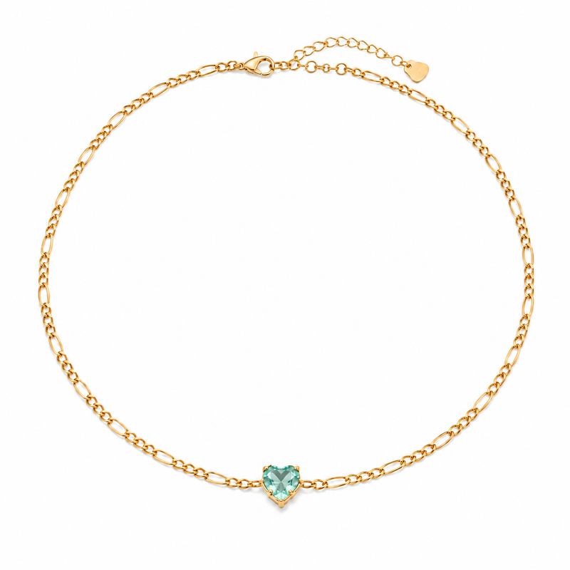 Choker 3x1 Turmalina Ouro 18k