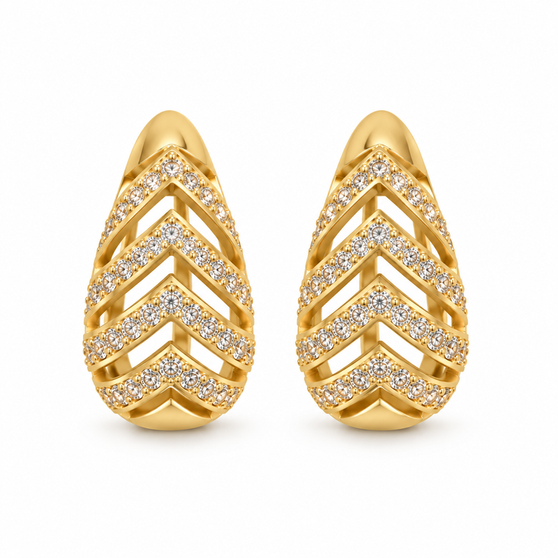 Brinco Zara Gota Aberta G Ouro 18k