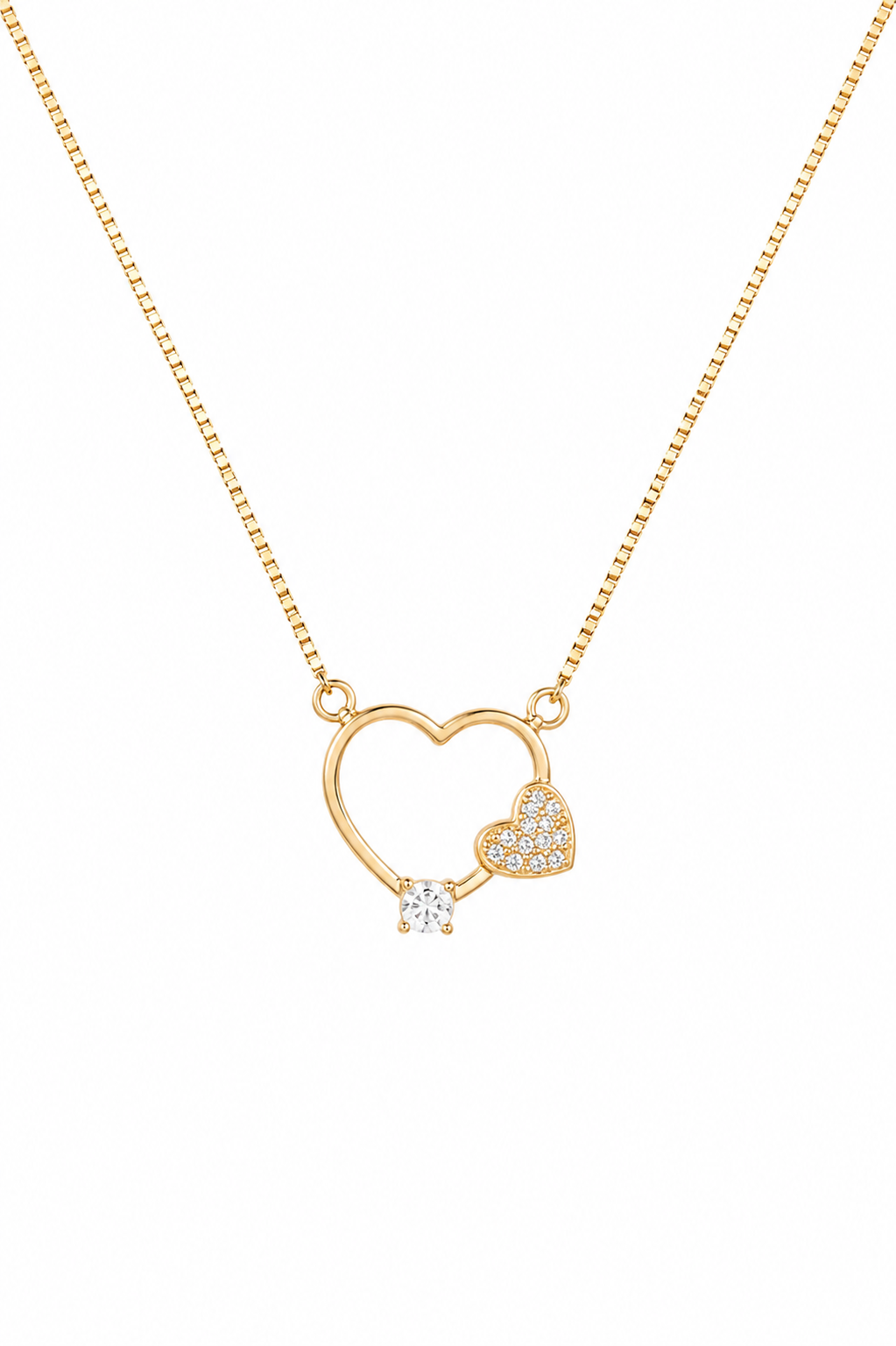 Colar Veneziana Aliança Love Ouro 18k