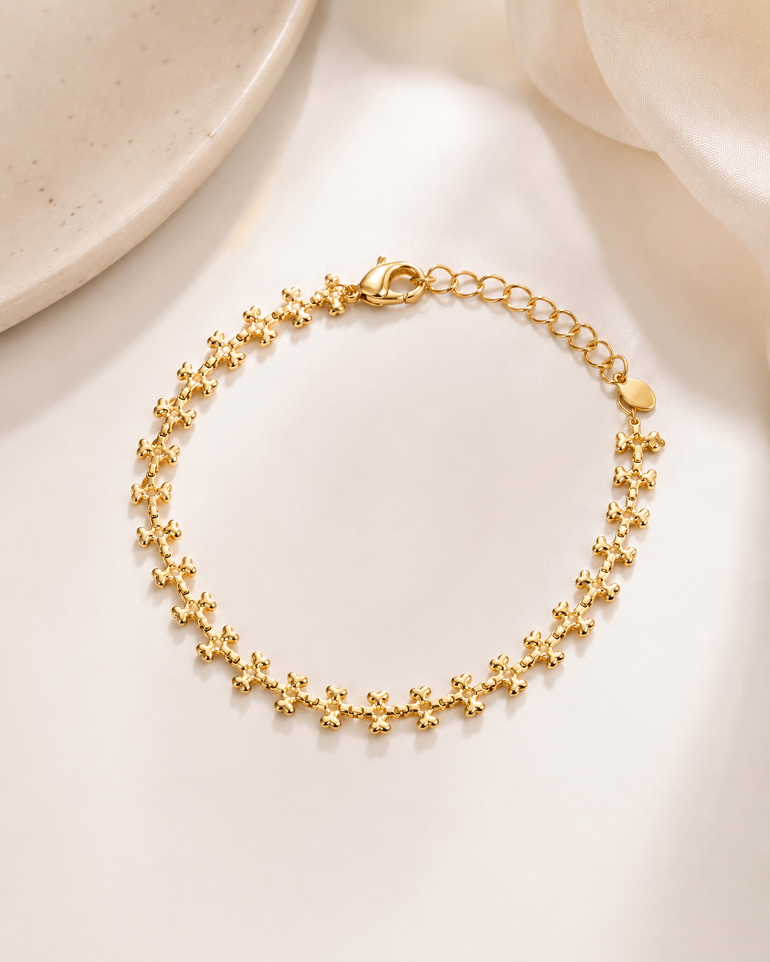 Pulseira Mini Duplo Coração MontClair Ouro 18k