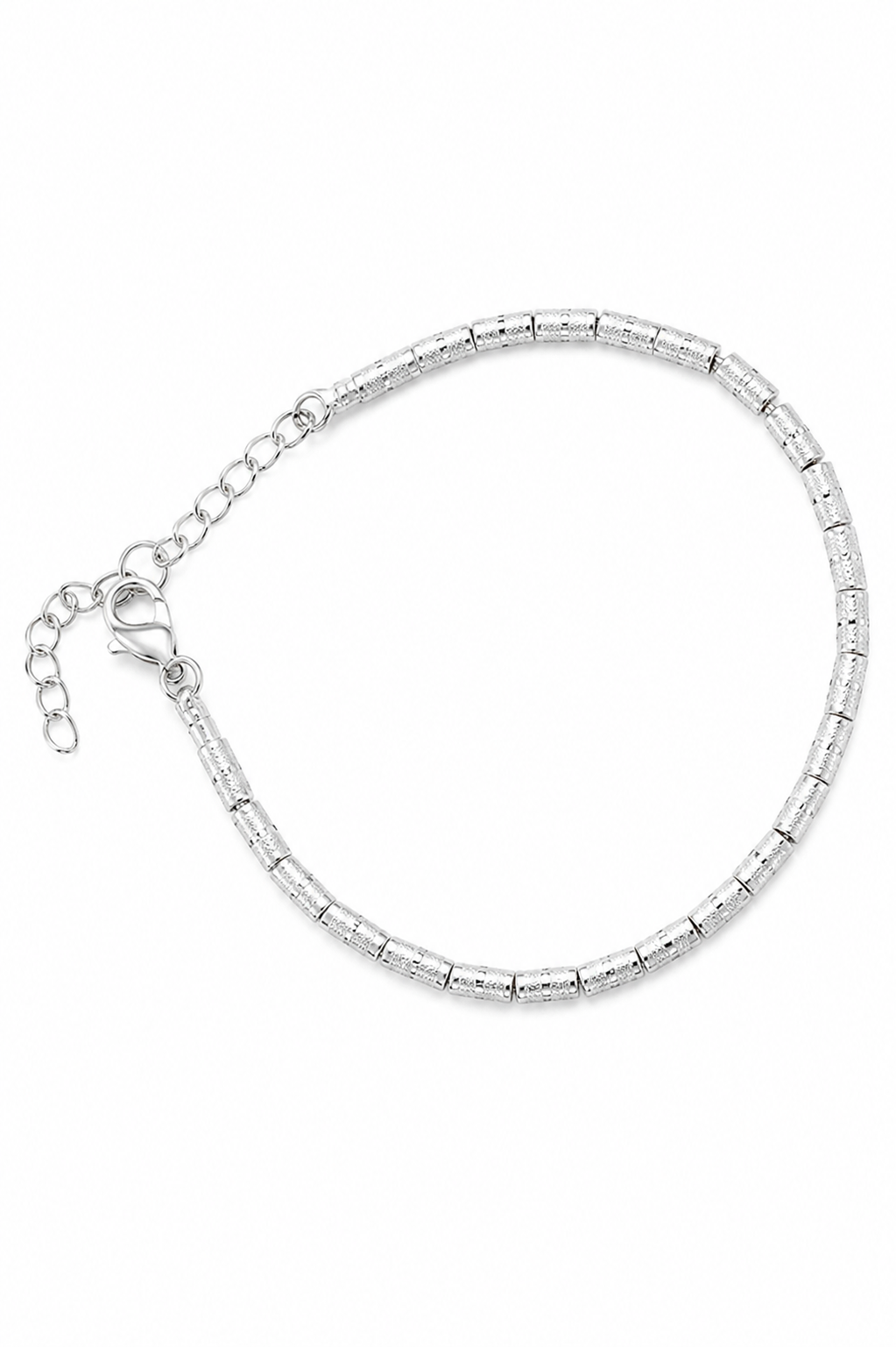 Pulseira Canutilho Ródio Branco