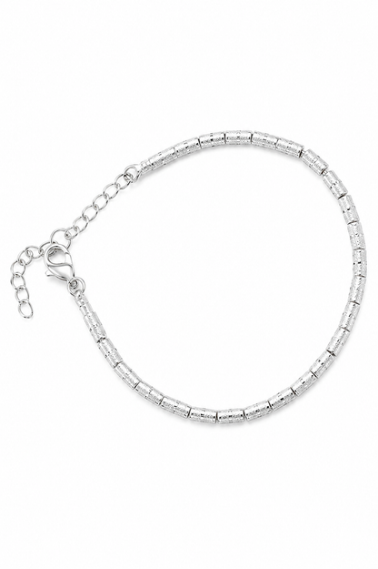 Pulseira Canutilho Ródio Branco