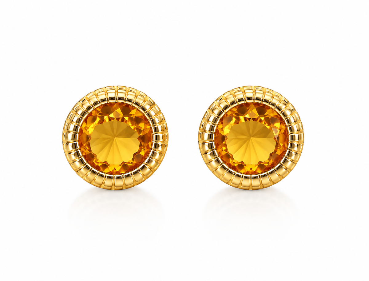 Scarlat SKU 15280 foto 1 | Brinco Essence Redondo Zircônia Ouro 18k