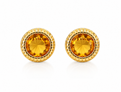 Scarlat SKU 15280 foto 1 | Brinco Essence Redondo Zircônia Ouro 18k