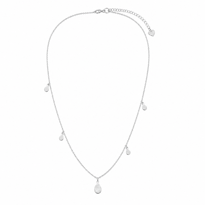 Choker Cartier Chapinha com Gotinha Ródio Branco