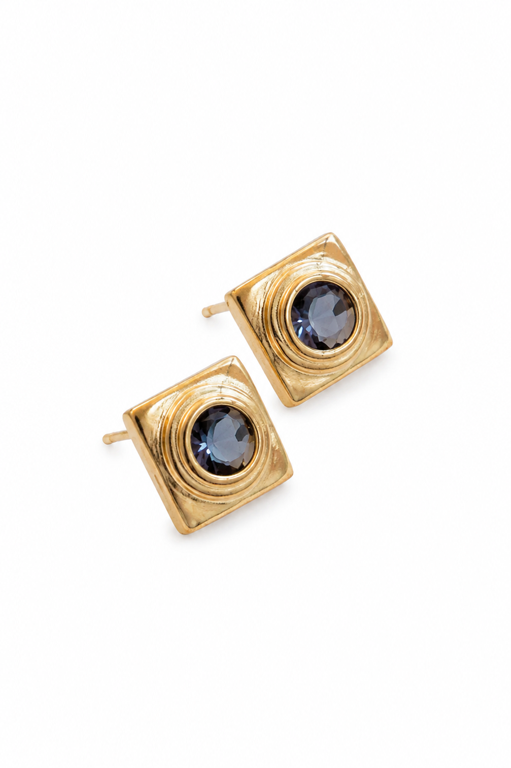 Brinco Quadrado Ametista Ouro 18k