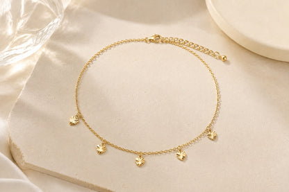 Tornozeleira Cartier com Coração Trabalhado Ouro 18k