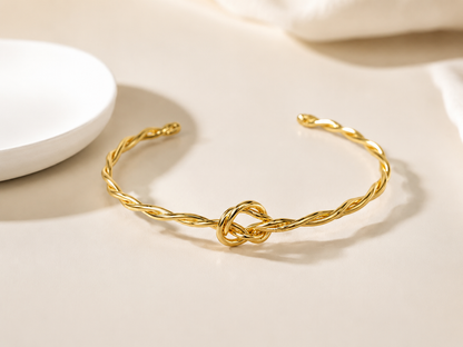 Bracelete Trançado Infinito Ouro 18k