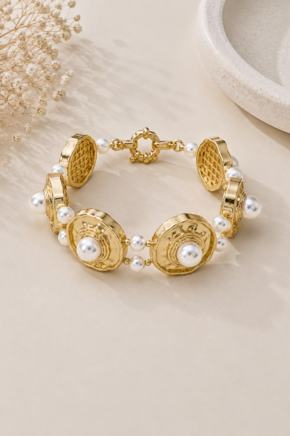 Pulseira Majestade Pérola Ouro 18k