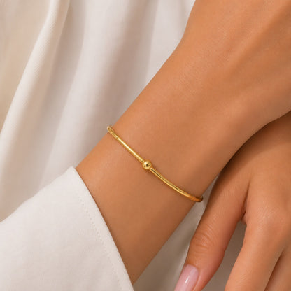 Pulseira Canutilho Orgânico Nylon Ouro 18k