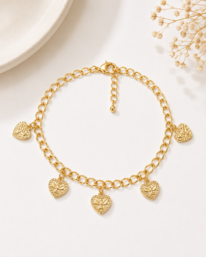 Pulseira com Espírito Santo Pendurado Ouro 18k