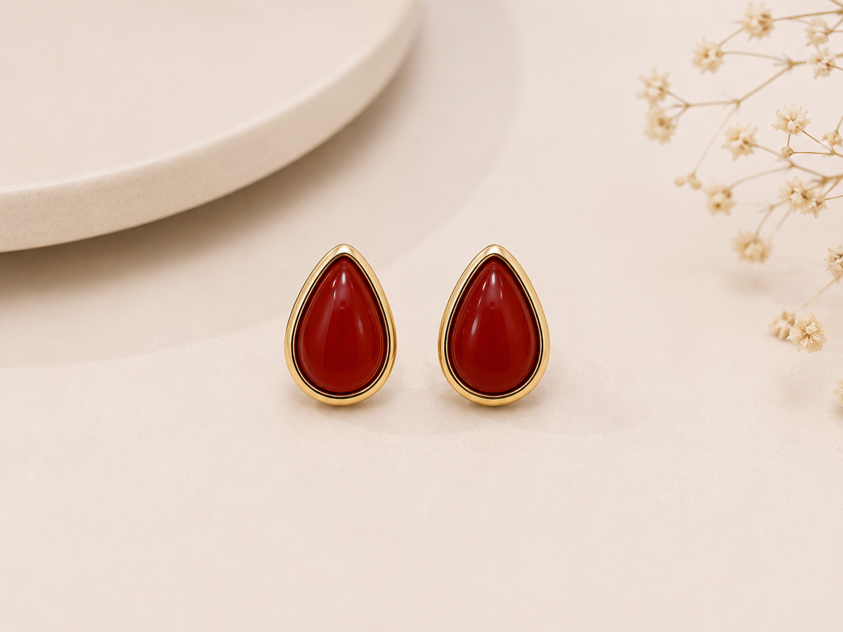 Brinco Ágata Ouro 18k