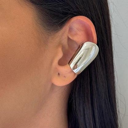 Piercing Fake Bold Liso Folheado em Ródio Branco