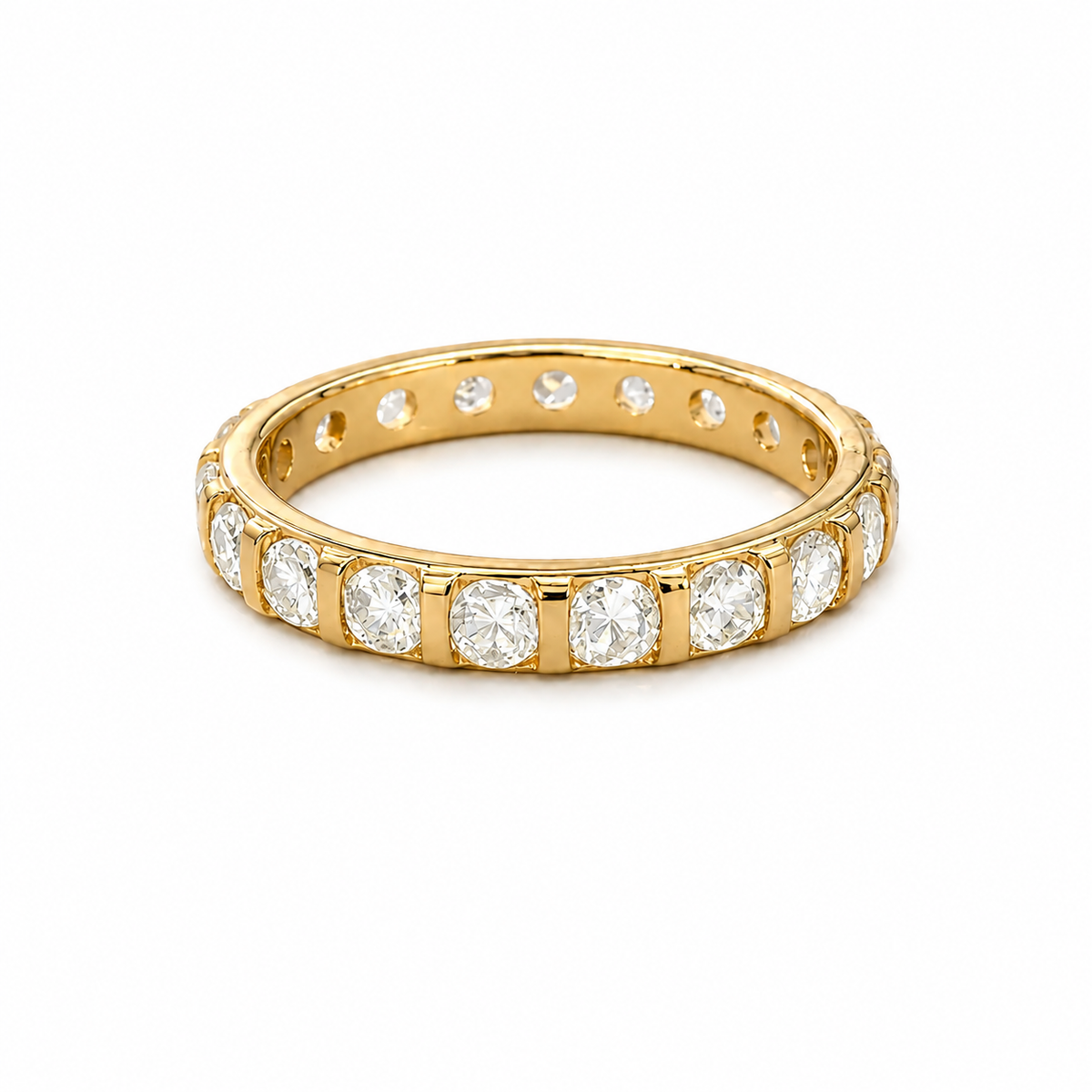 Anel Rainbow Cristal Ouro 18k