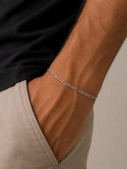 Pulseira Masculina Três por Um Prata 925