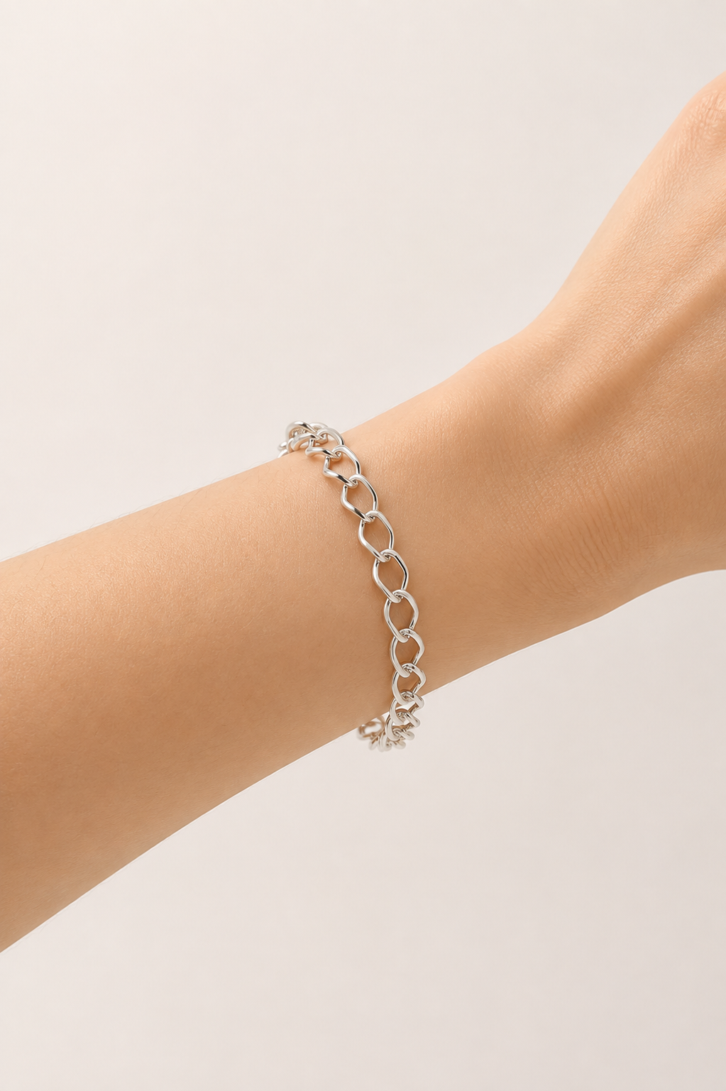 Pulseira Elo Ródio Branco