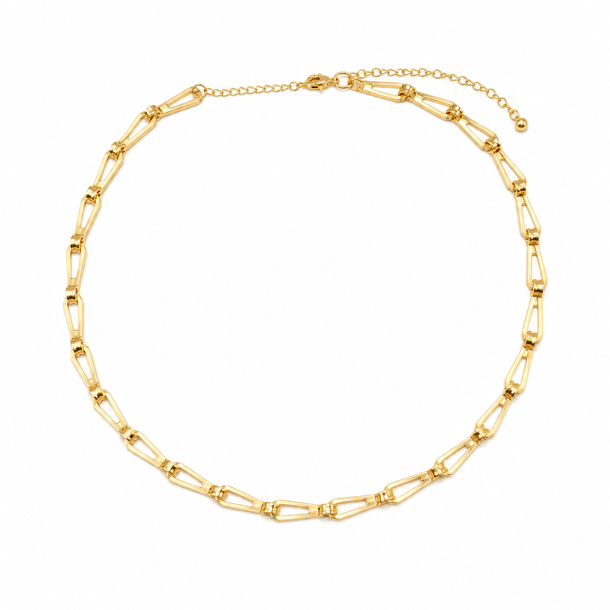 Choker Elo Travado Ouro 18k