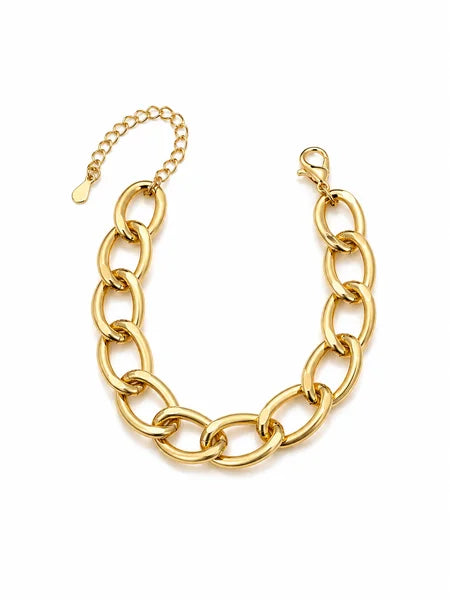 Pulseira Elo Groumet 1x1 Maxi Ouro 18k