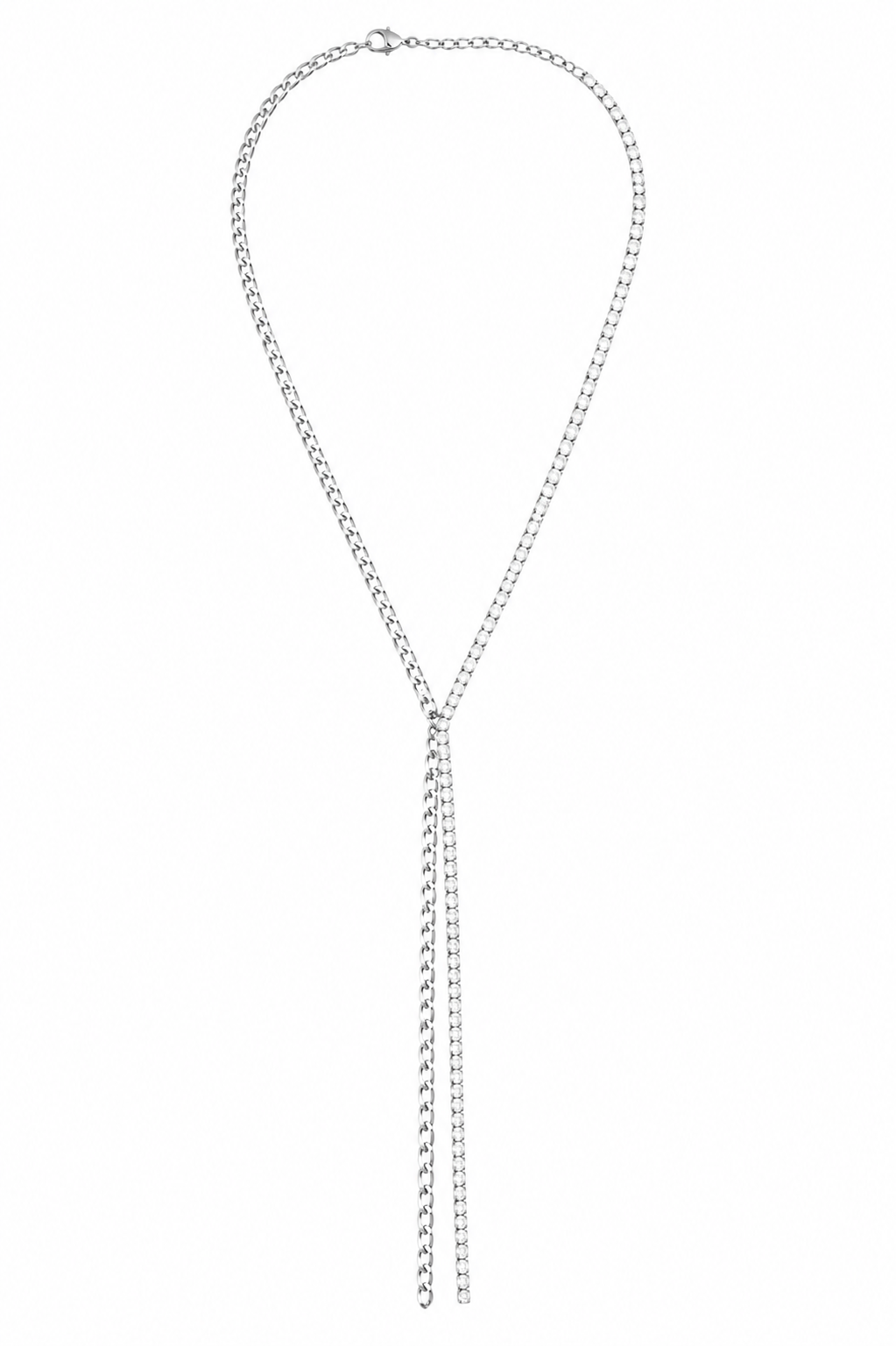 Gravata Cartier com Riviera Ródio Branco