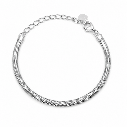 Pulseira Fio Alemão 4mm Ródio Branco