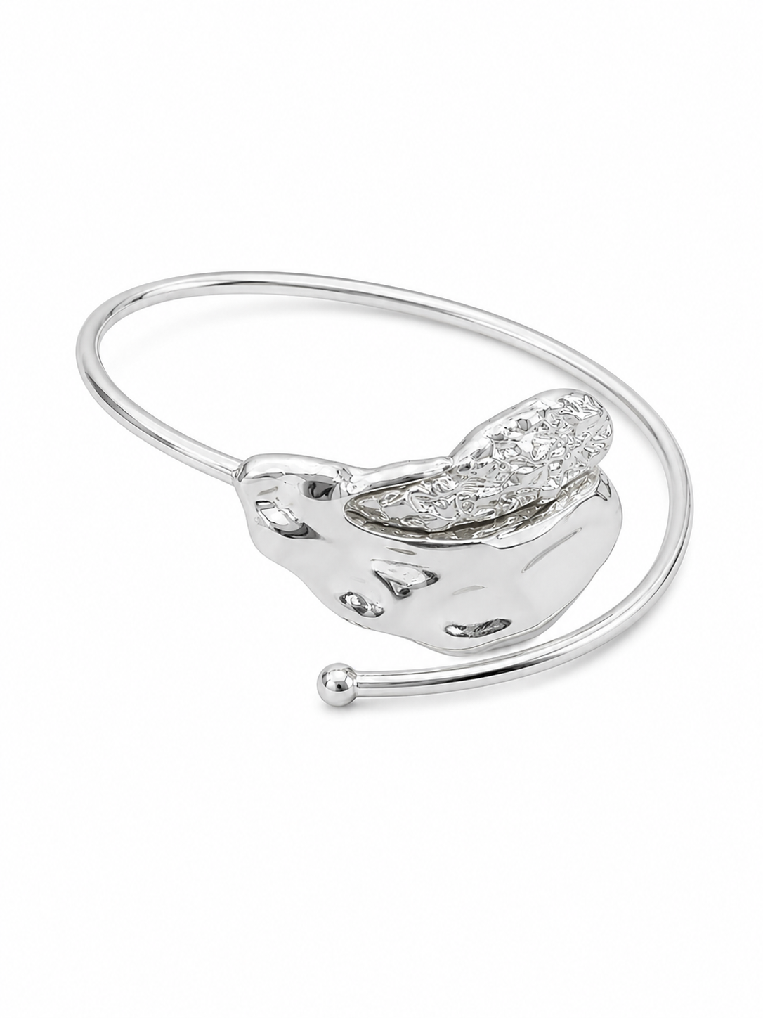 Bracelete Nuance Coração Liso Ródio Branco