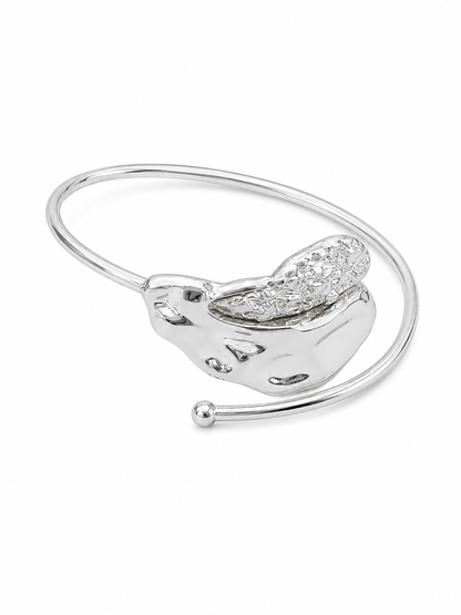 Bracelete Nuance Coração Liso Ródio Branco