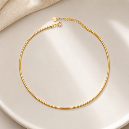 Colar Choker Fio Alemão 2mm Ouro 18k