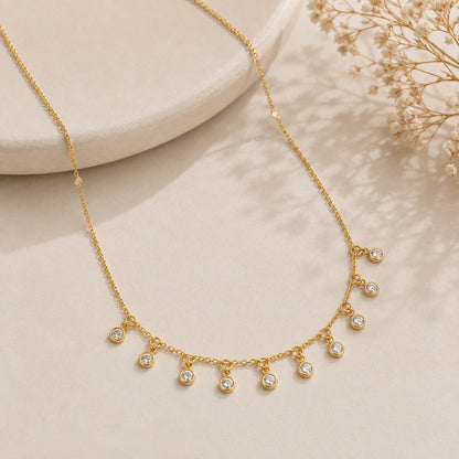 Choker Zircônias Cravação Inglesa MontClair Ouro 18k