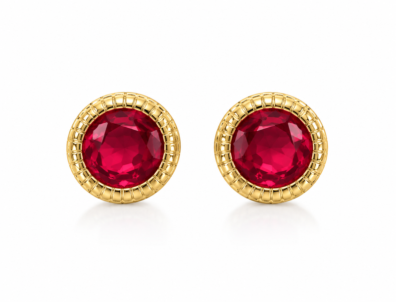 Brinco Essence Redondo Zircônia Ouro 18k