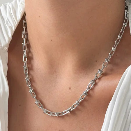 Corrente Inspiração Cartier Ródio Branco