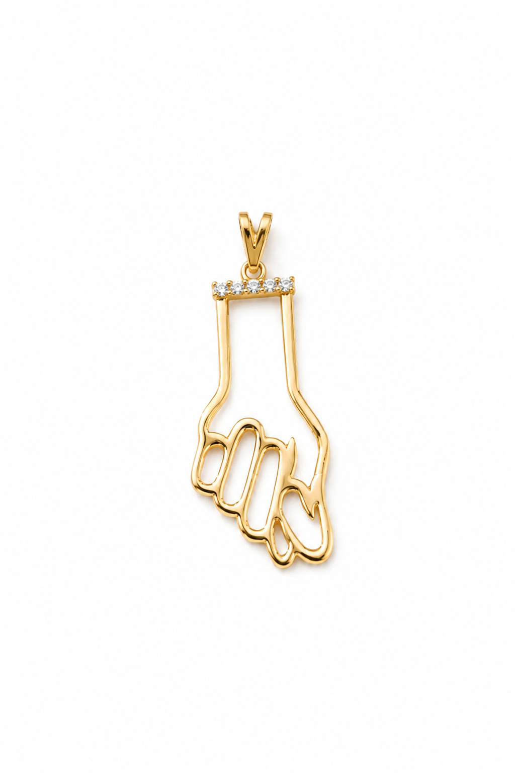 Pingente Figa Cravejada Ouro 18k