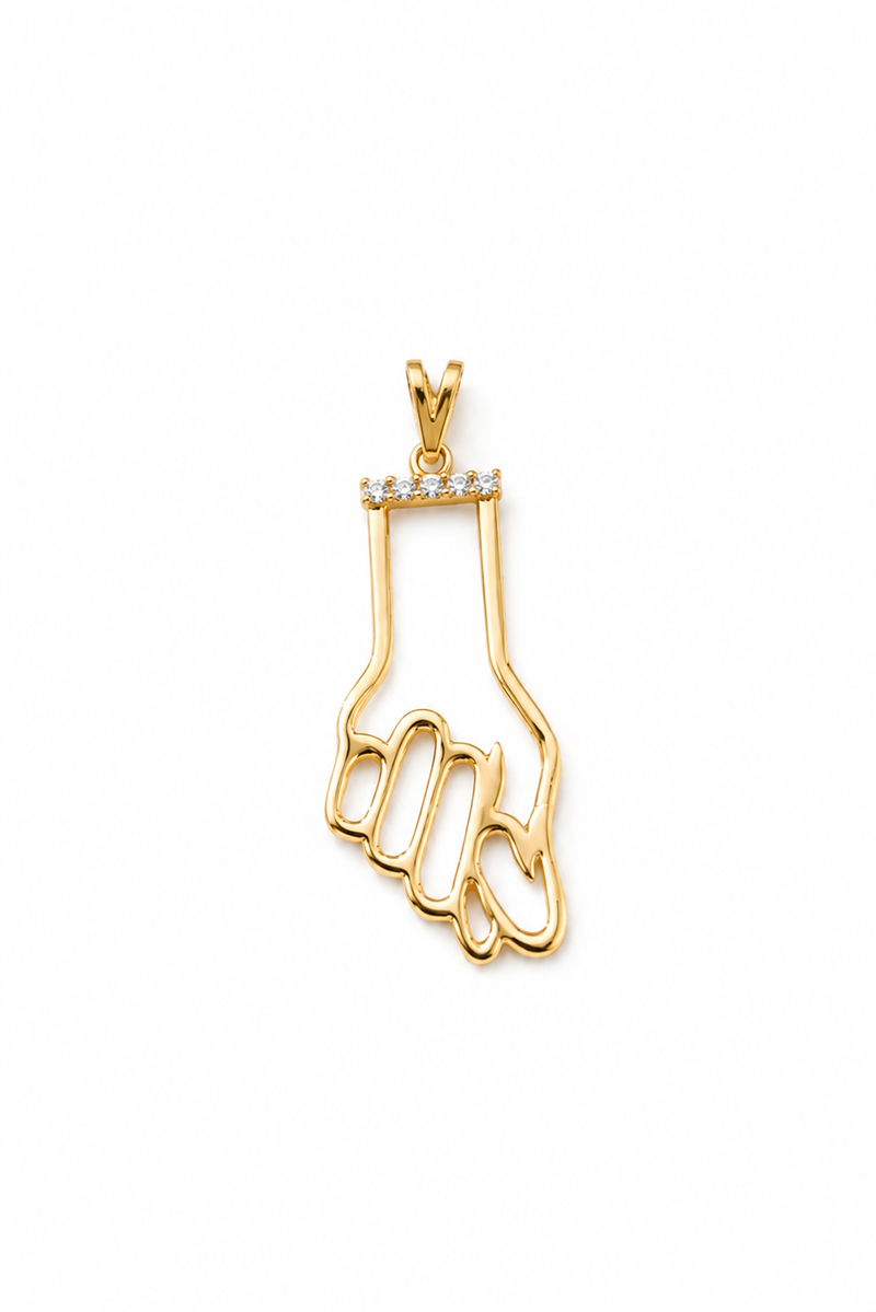 Pingente Figa Cravejada Ouro 18k