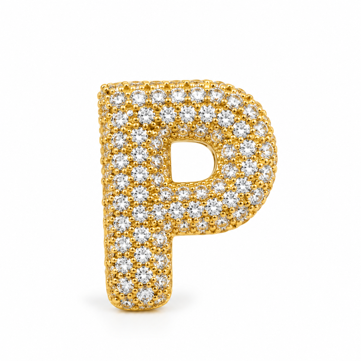Scarlat SKU 15121 foto 1 | Pingente Letras Puffers Cravejadas Ouro 18k