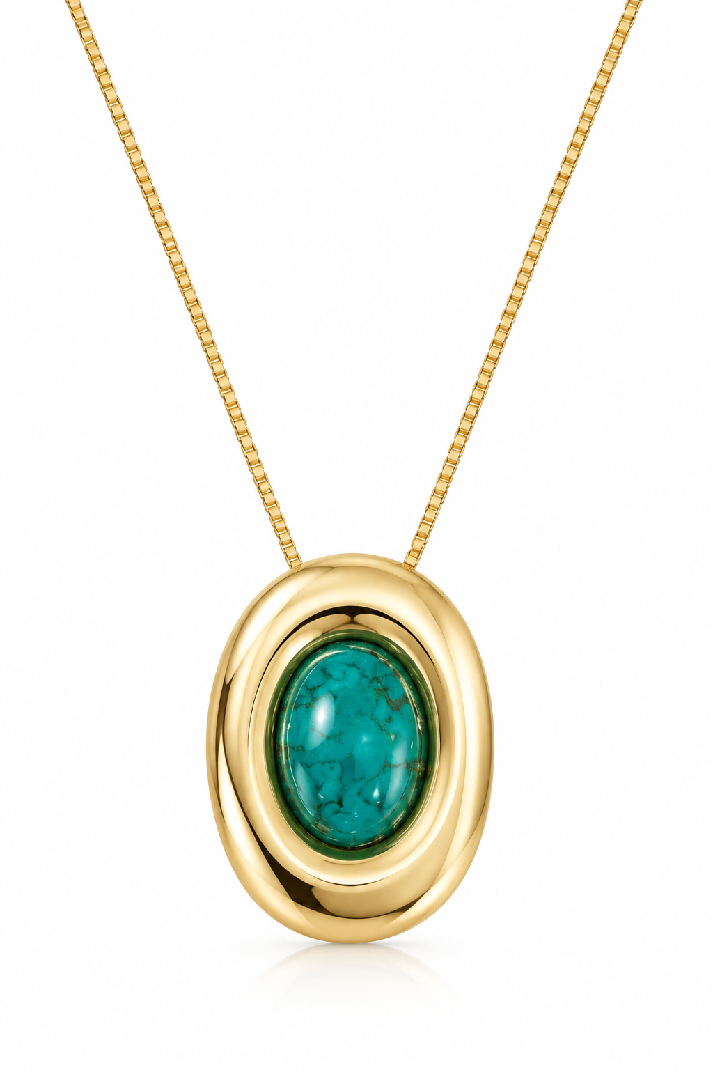 Scarlat SKU 15351 foto 1 | Colar Oval com Pedra Natural Ouro 18k