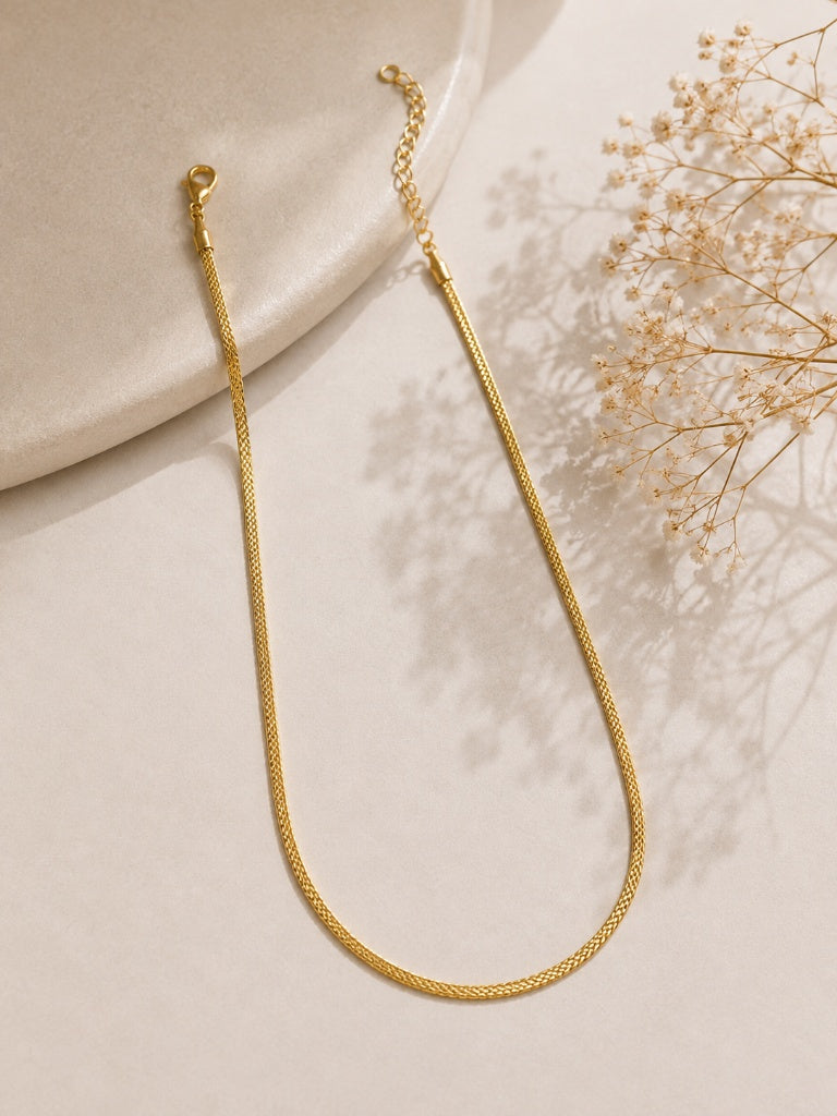 Choker Veneziana 1mm Dupla MontClair Ouro 18k