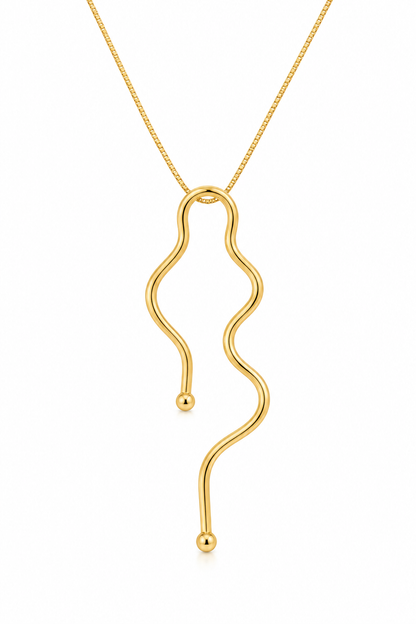 Scarlat SKU 15015 foto 1 | Colar Fio Orgânico Ouro 18k