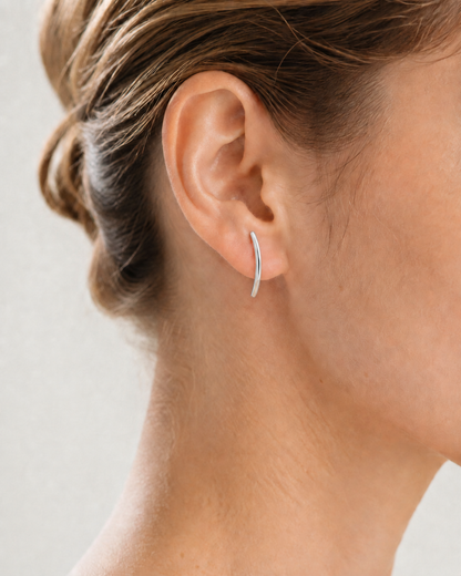 Brinco Ear Hook Fino Prata 925
