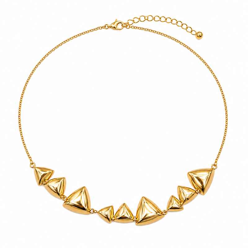 Colar Triângulo Desregular Ouro 18k