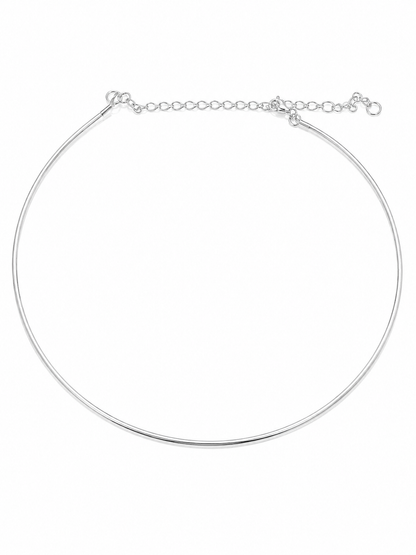 Choker Aro com Cartier Ródio Branco