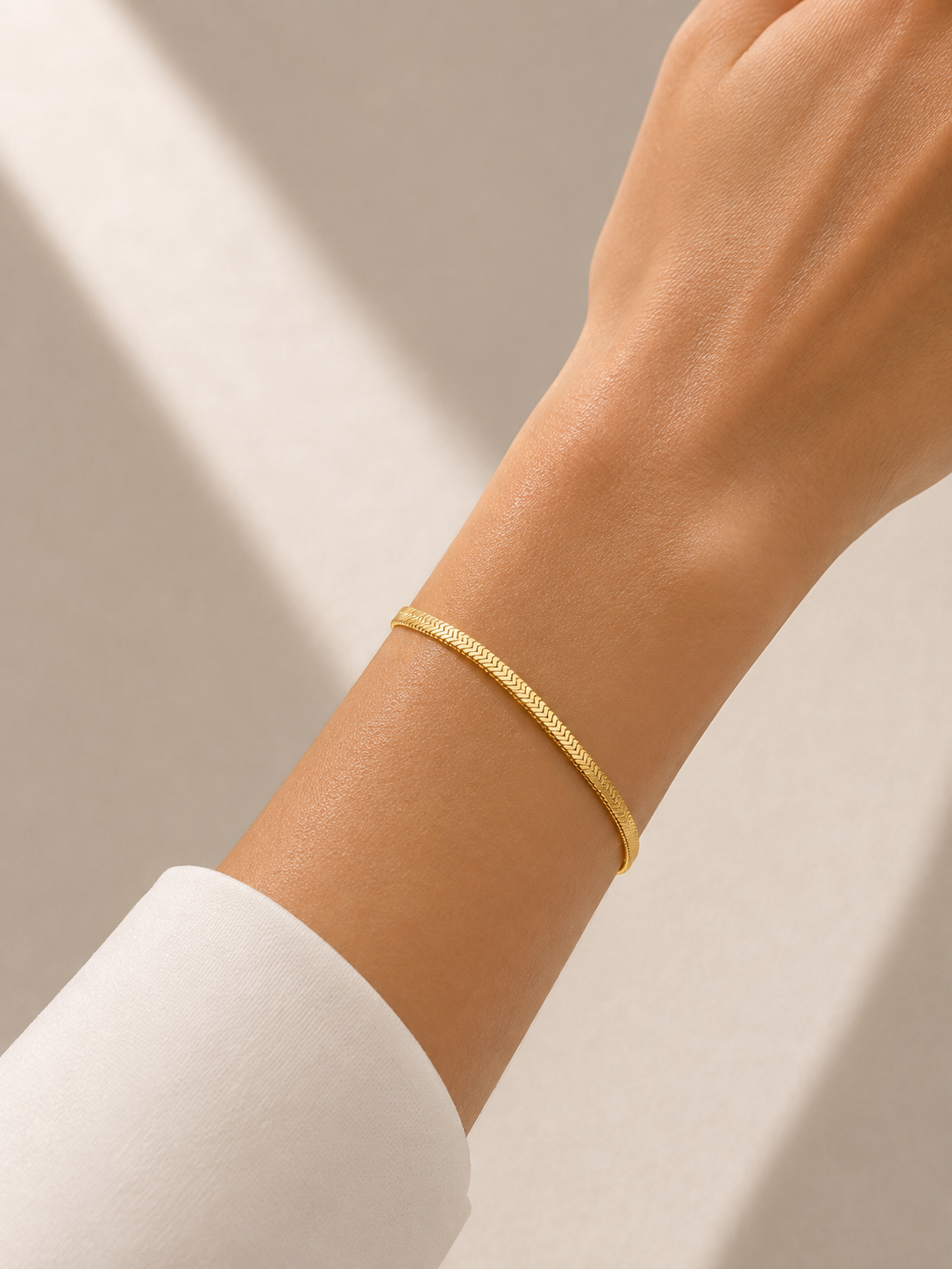 Pulseira Fita Laminada 2mm Ouro 18k