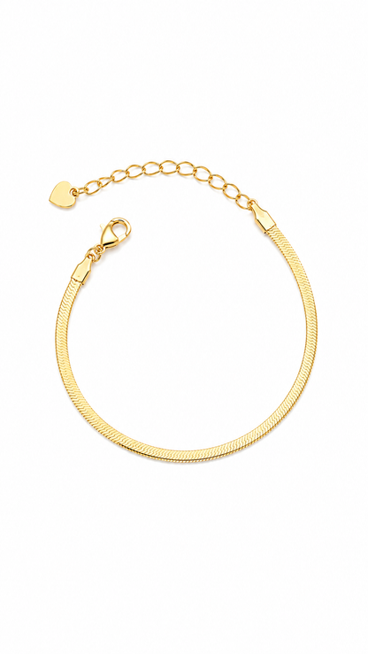 Pulseira Fita Laminada 2mm Ouro 18k