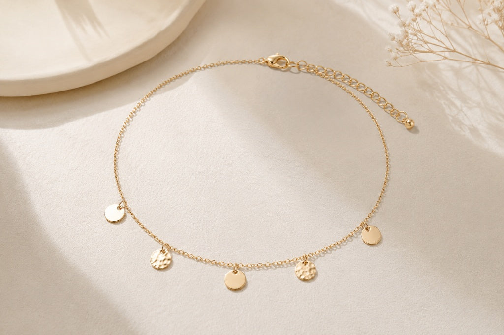 Tornozeleira Cartier Com Esfera Achatada Ouro 18k