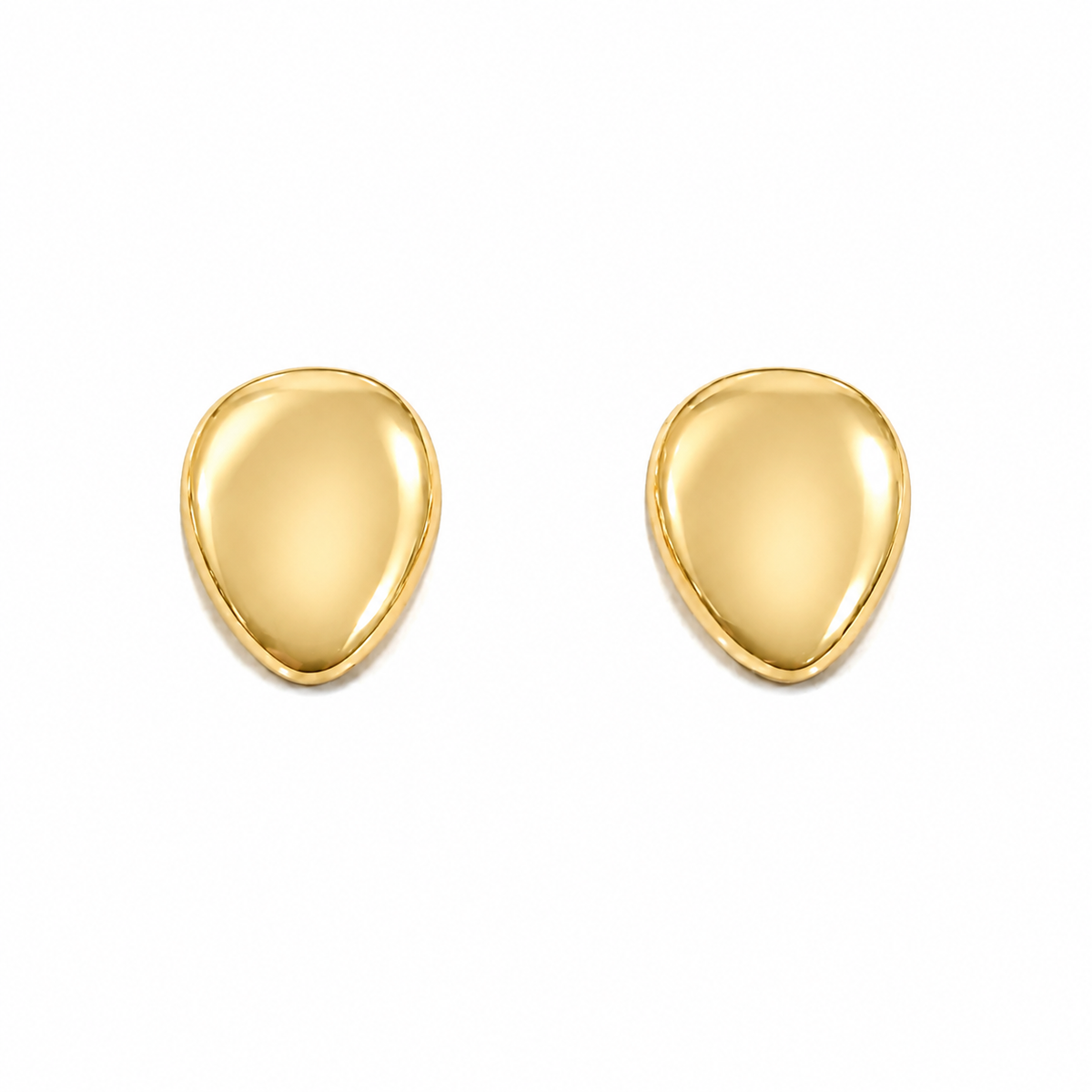 Brinco Gotinha Arredondada Lisa Ouro 18k