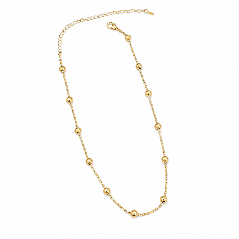 Choker Cartier com Esferas Espaçadas Ouro 18k