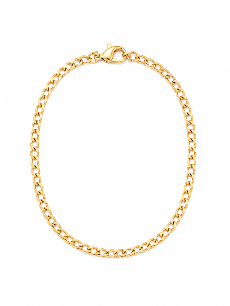 Pulseira Masculina Elo Médio Um por Um Groumet Ouro 18k