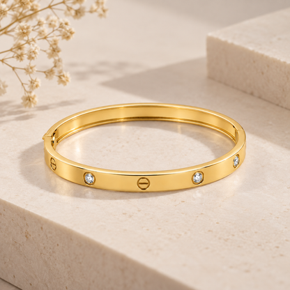 Bracelete Alta Joalheria com Zircônia Ouro 18k