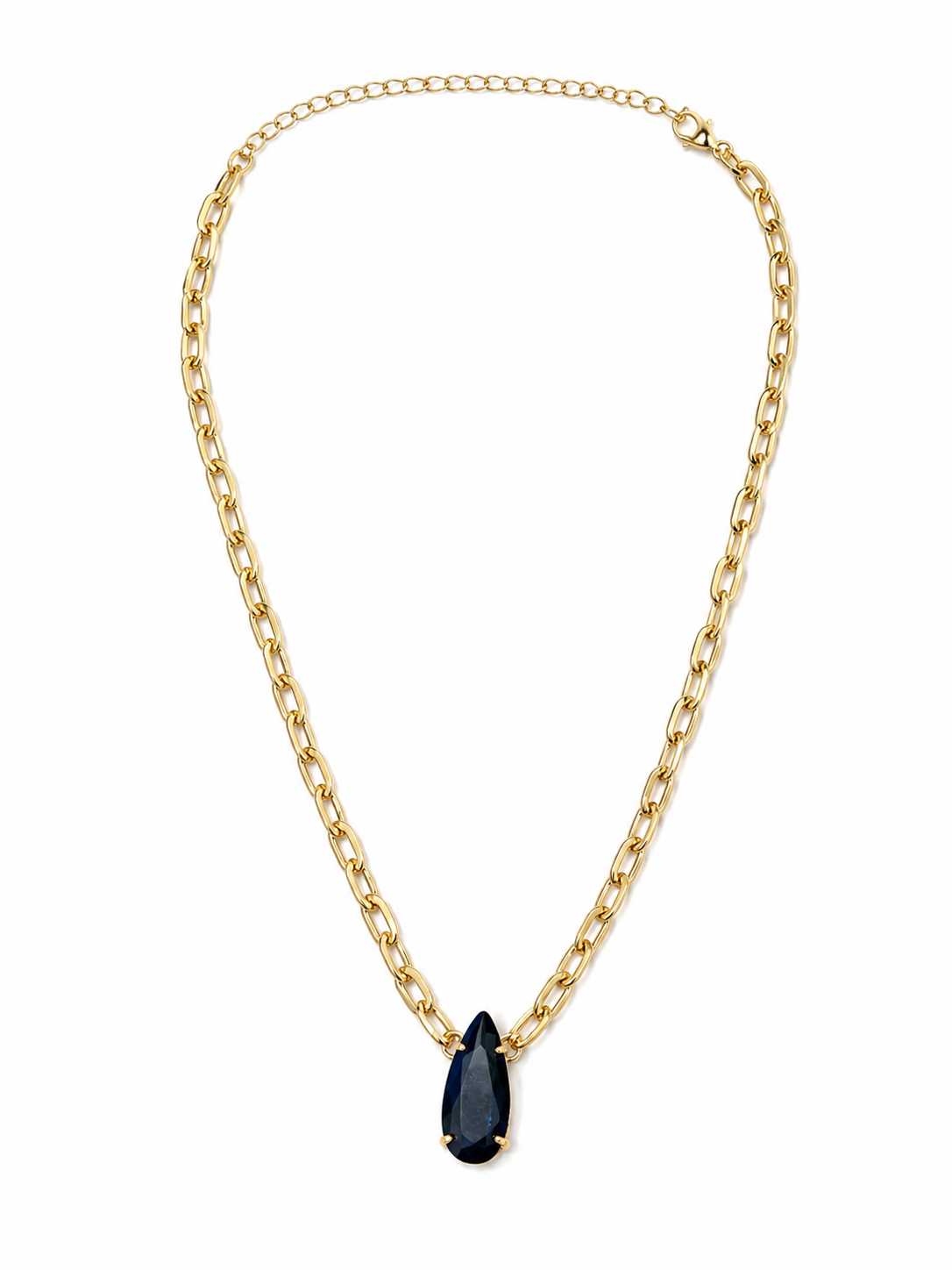 Colar Elo Cartier Gota Ônix Ouro 18k