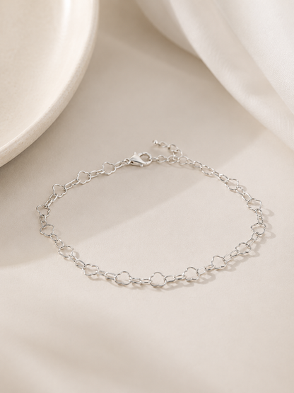 Pulseira Elo Coração Prata 925