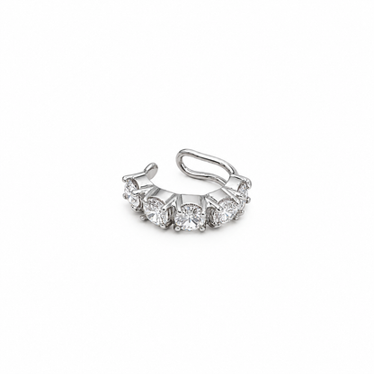 Piercing Fake em Zircônia Cristal Ródio Branco