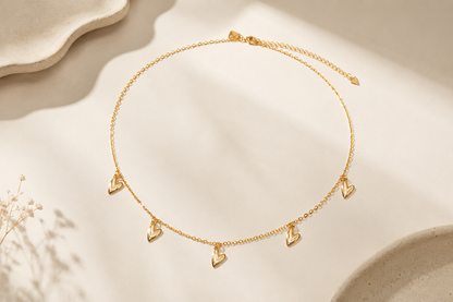Choker Cartier Coração Esticado Ouro 18k